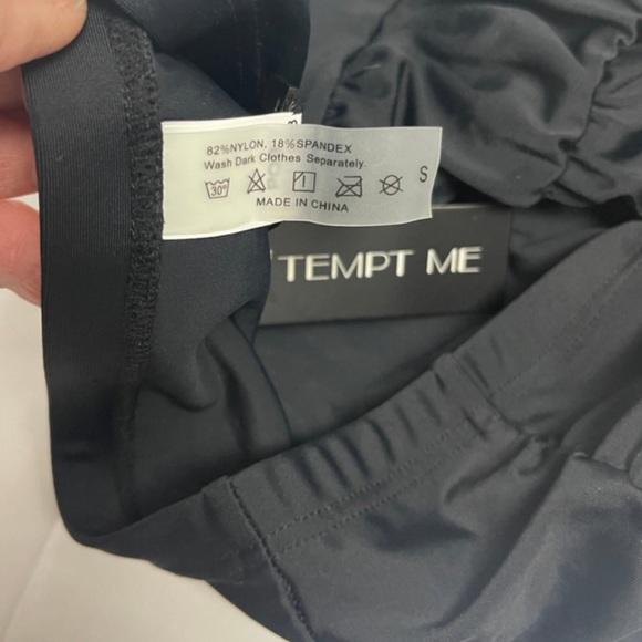 NWT Salt + Cove Bikini • Strappy Push-Up Top & Shirred High Waist Retro Bottoms - Picture 11 of 13